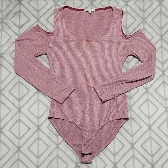 Cold Shoulder Ribbed Bodysuit - Picture 1 of 4